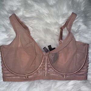 Victoria's Secret Sheer Mesh Bra in Brown